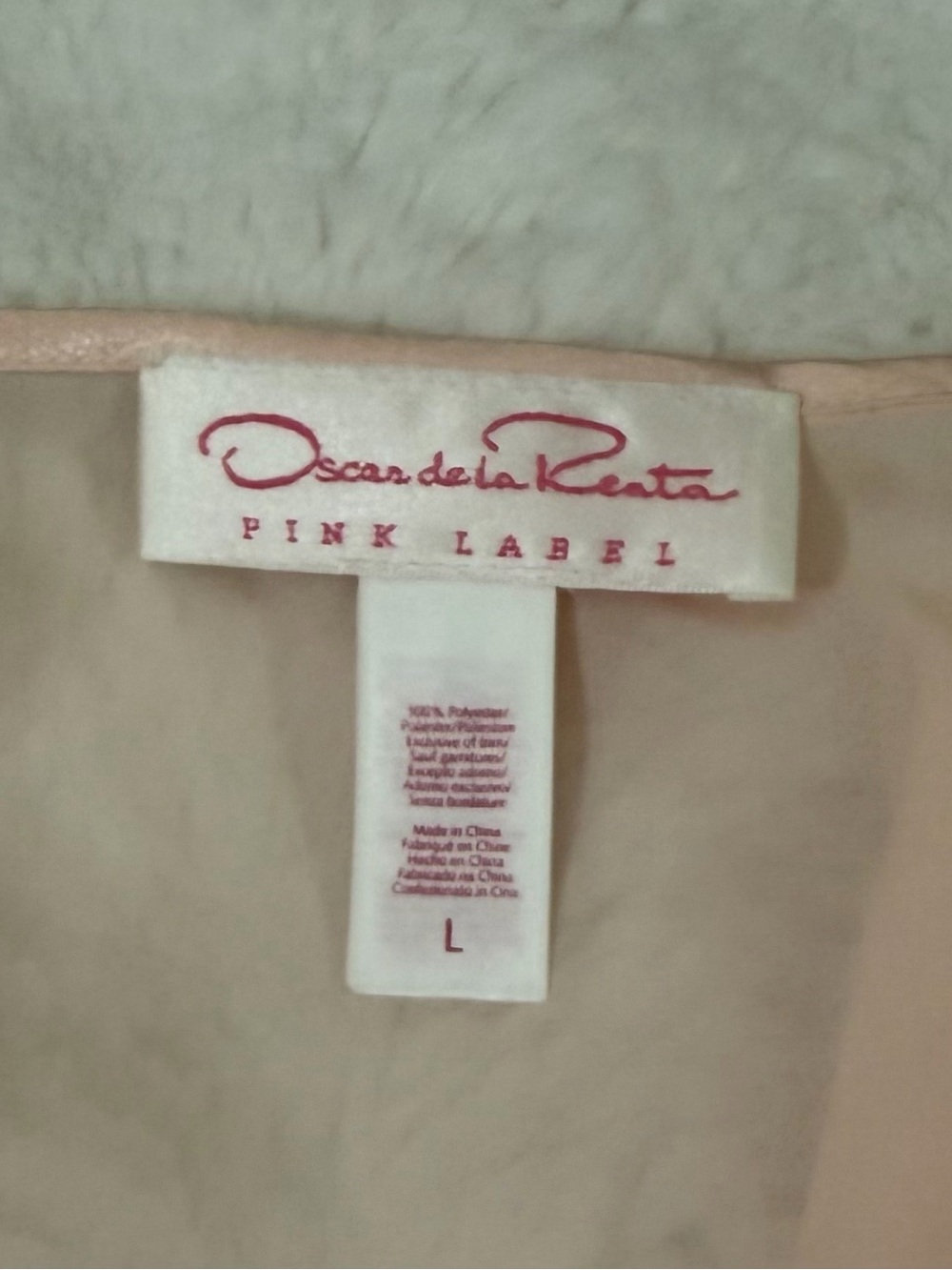 Oscar de la Renta Sleepwear Sheer Satin-Trim Robe in Blush - Picture 6 of 10